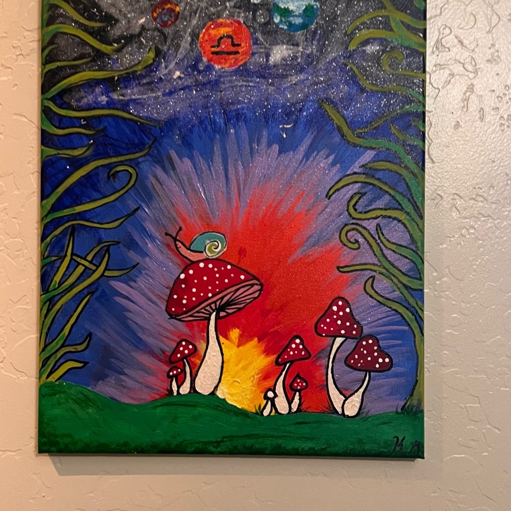 Vibrant Mushroom Fantasy Canvas Art